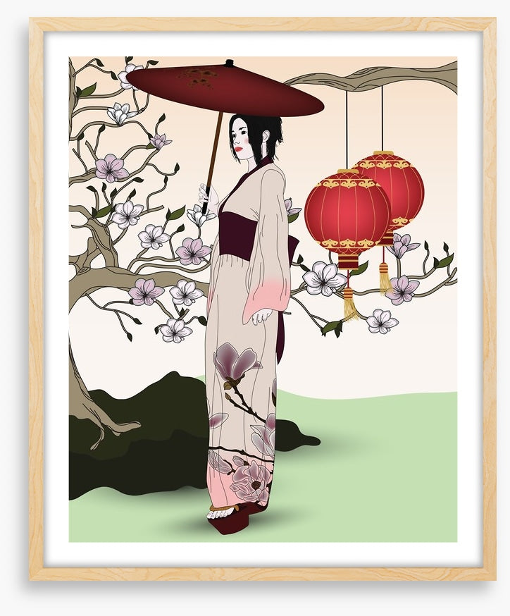 Geisha in the garden