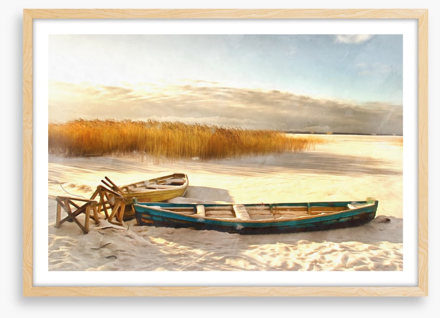 By the ice lake