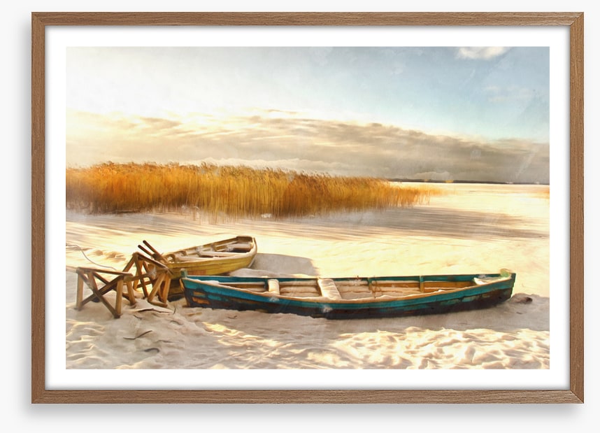 By the ice lake
