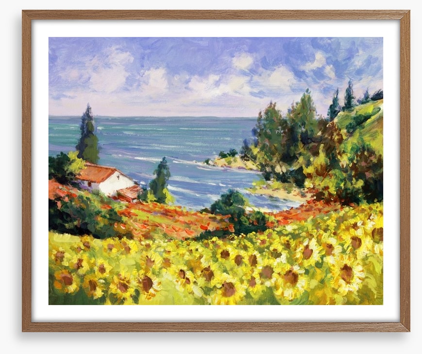 Sunflowers by the sea