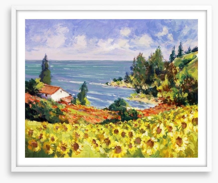 Sunflowers by the sea