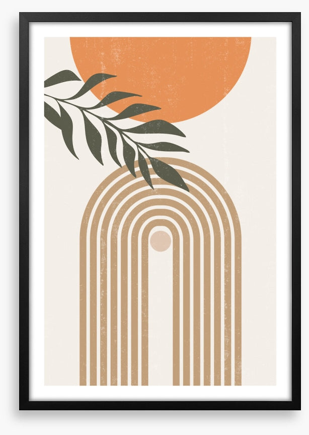 Retro rainbow leaves