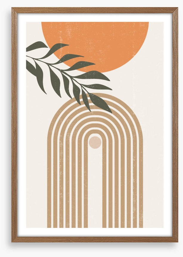 Retro rainbow leaves