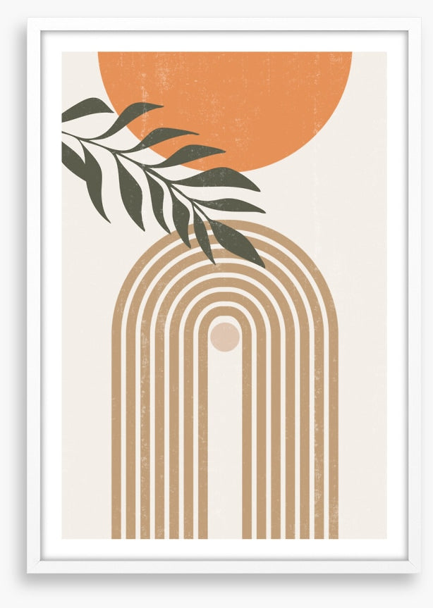 Retro rainbow leaves