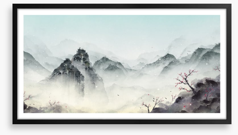 Mountain mist snow