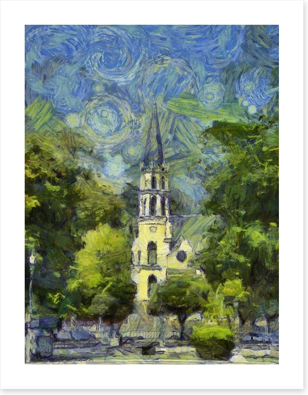 Starry night steeple