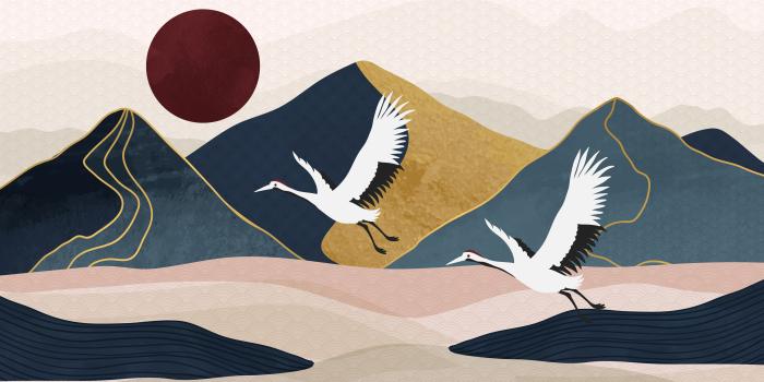 Golden mountain flight