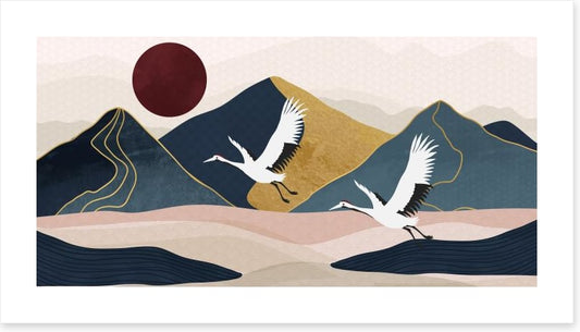 Golden mountain flight