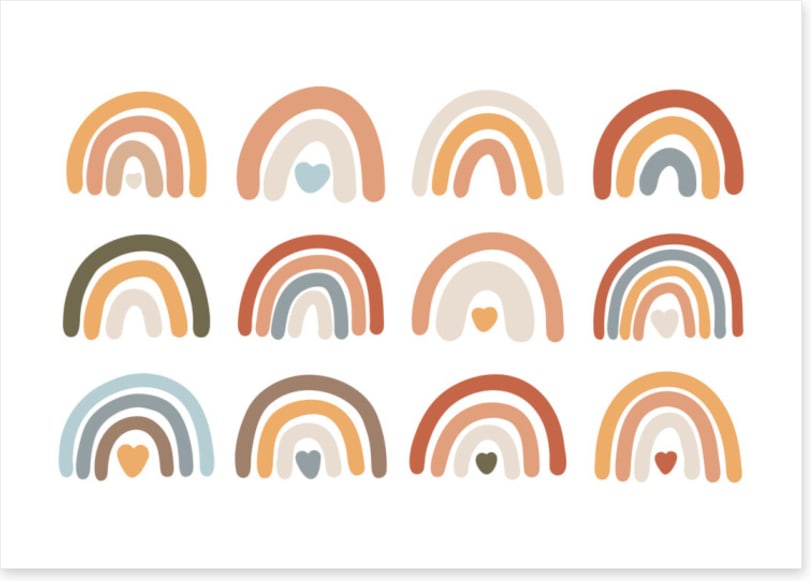 Twelve rainbows