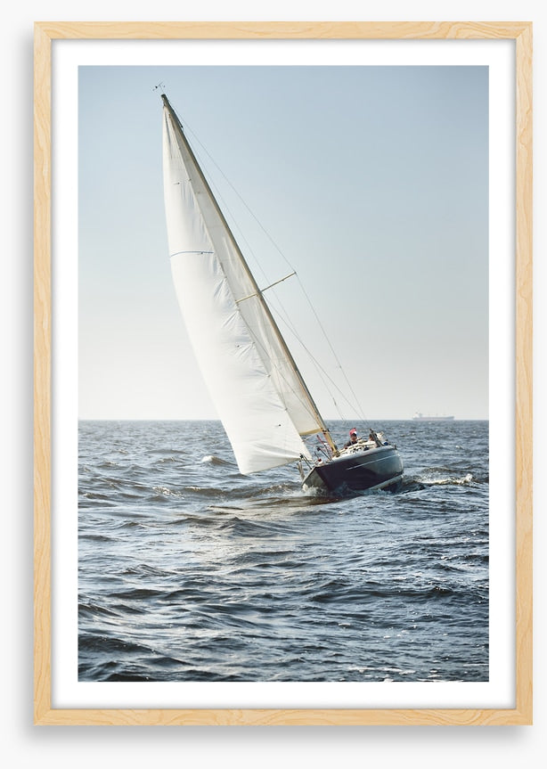 Heeled sloop