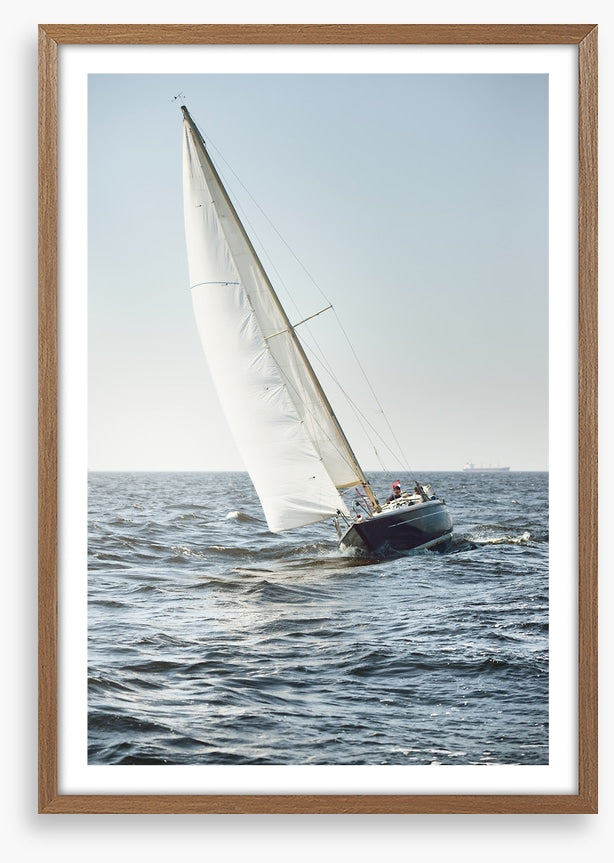 Heeled sloop