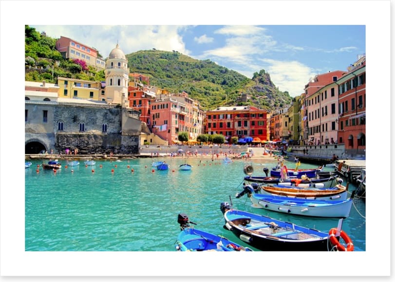 Colourful harbor at Vernazza