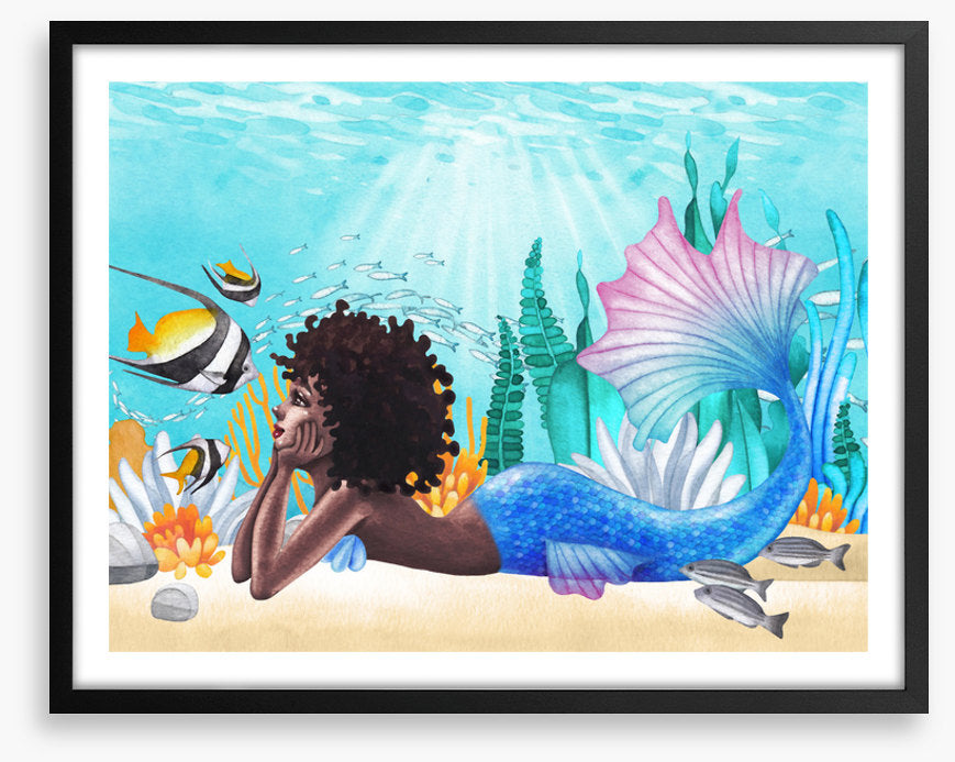 Blue tail mermaid