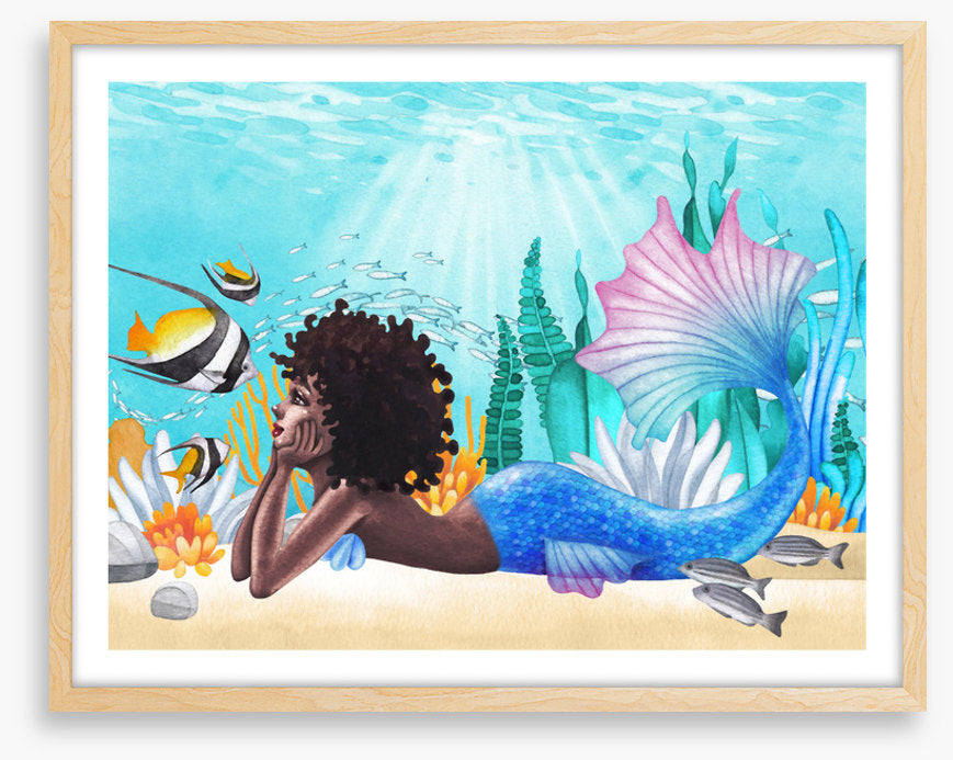 Blue tail mermaid
