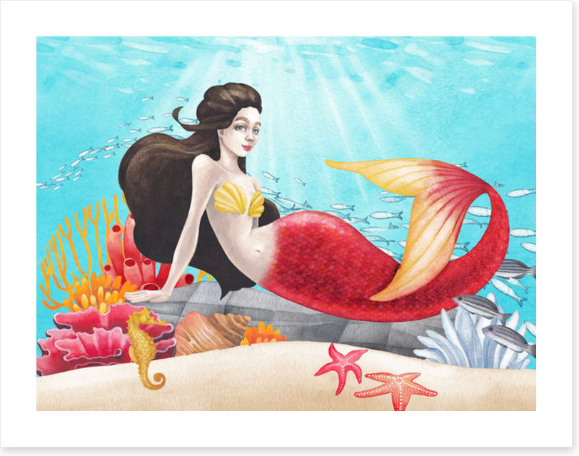 Red tail mermaid