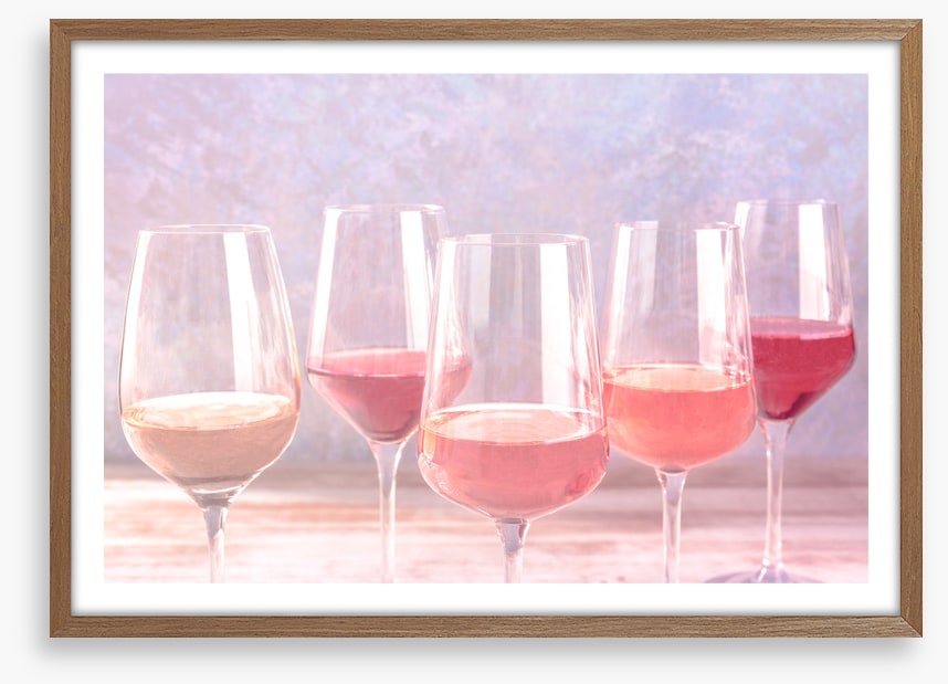 Rosé coloured glasses