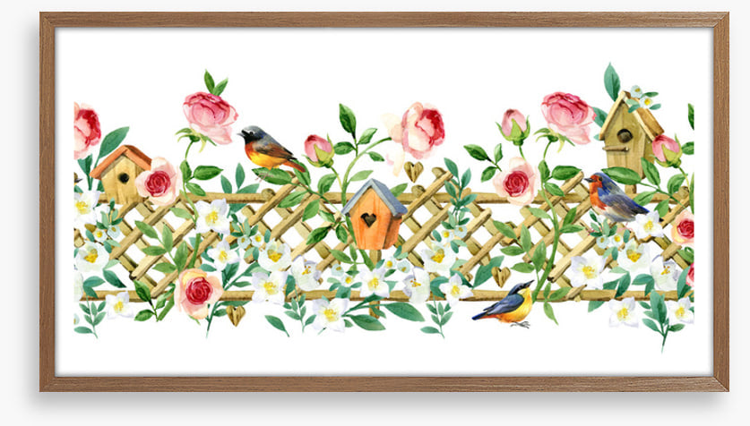 Bird house blossoms