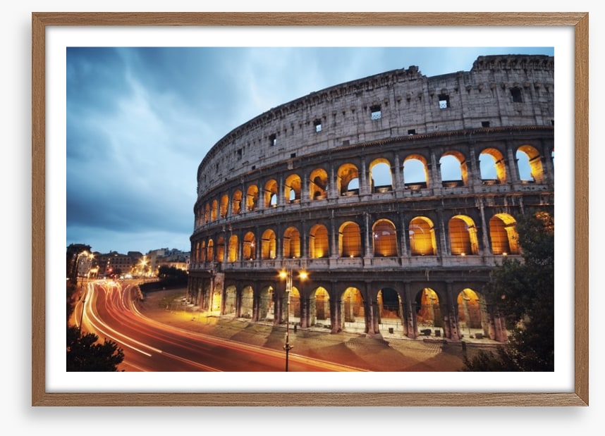 The Colosseum at dusk