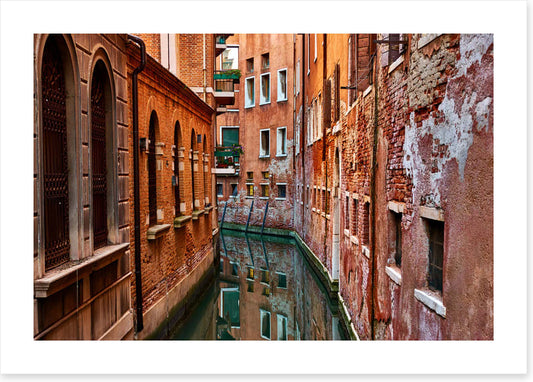 Between the buildings