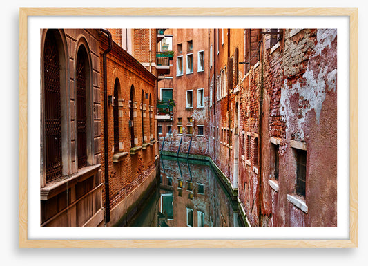 Between the buildings