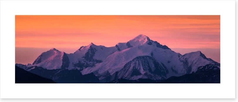 Mont Blanc sunset panorama