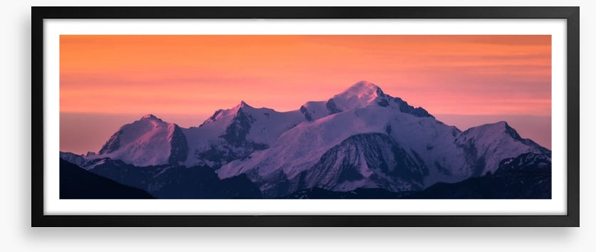 Mont Blanc sunset panorama