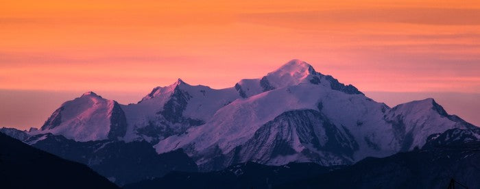 Mont Blanc sunset panorama