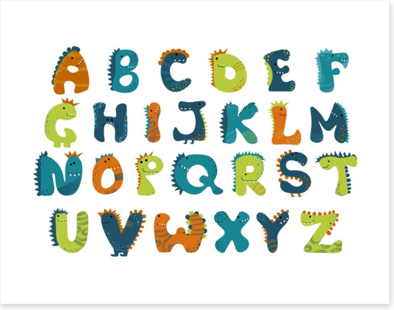 Dinosaur alphabet