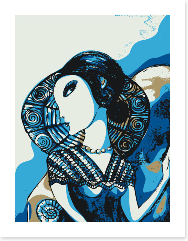 Lady in blue