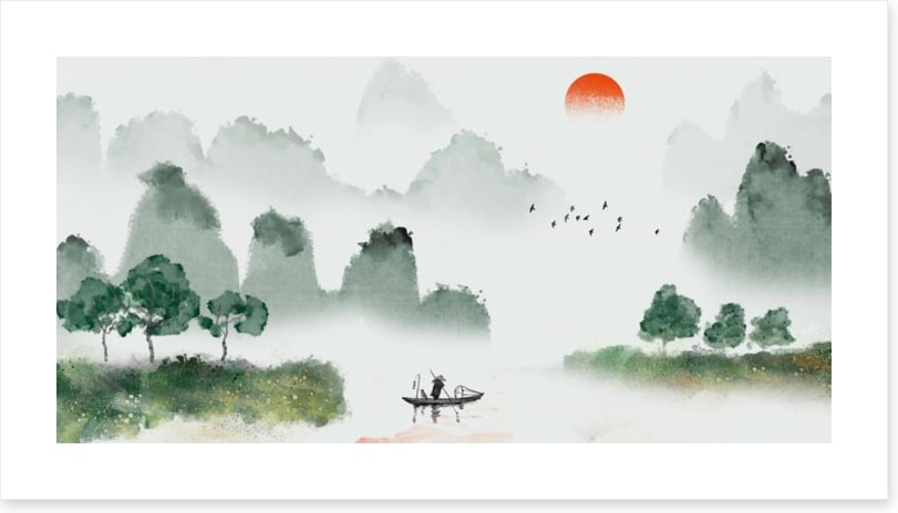 Fishing in the mist