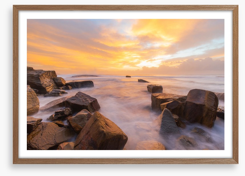 Sea stone sunrise
