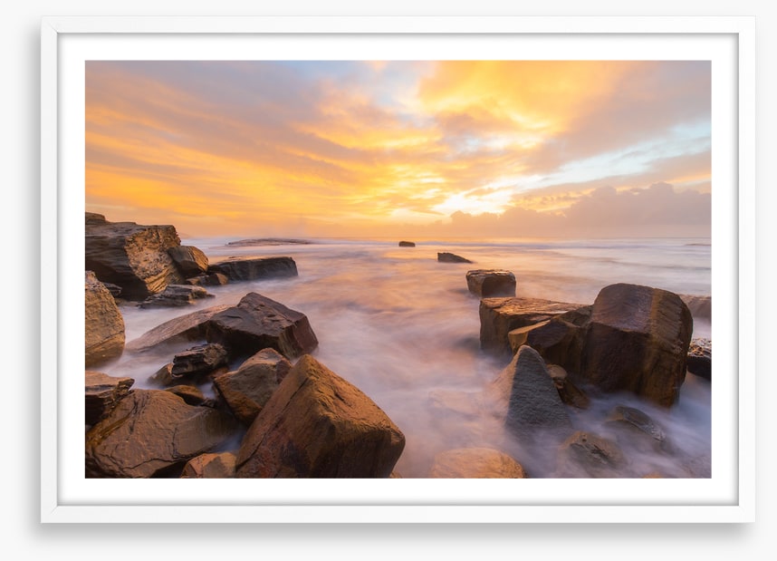 Sea stone sunrise