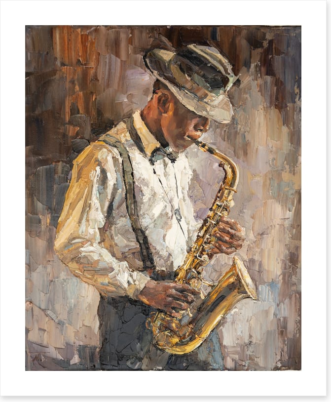 The saxophone player