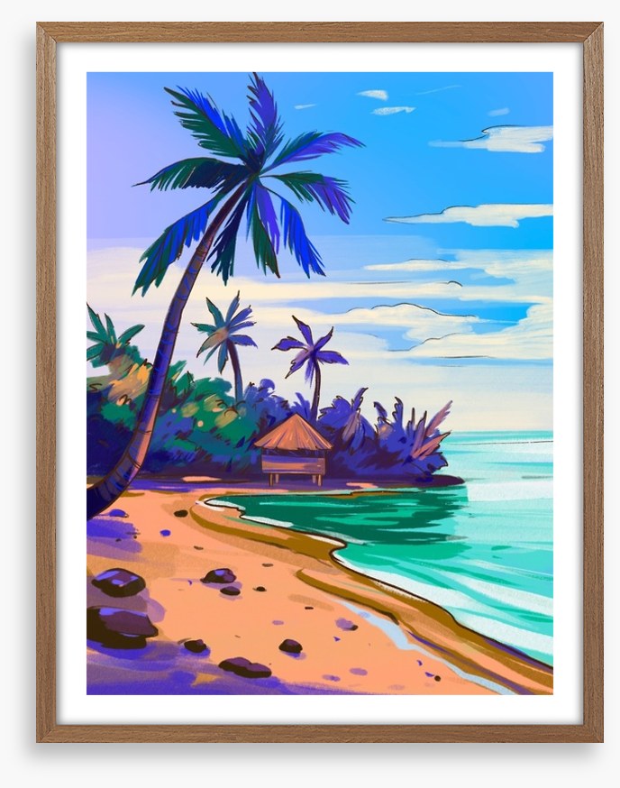 Blue sky beach