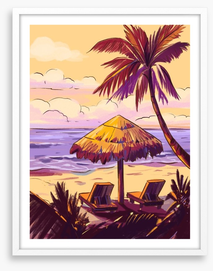 Golden sky beach