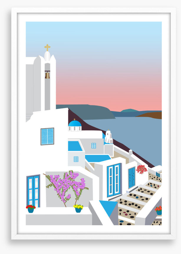 Greek island sunset
