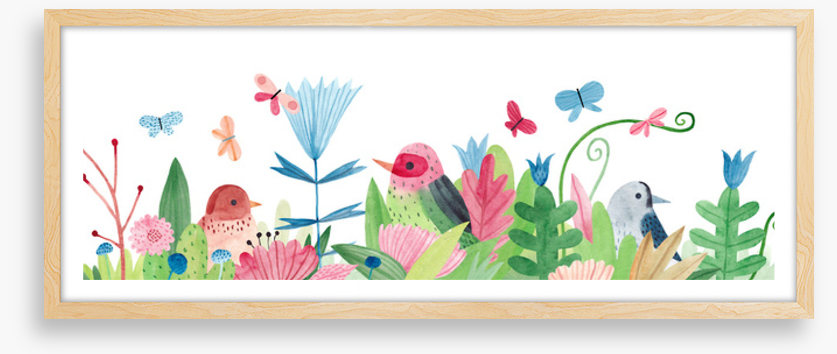 Bird garden panoramic