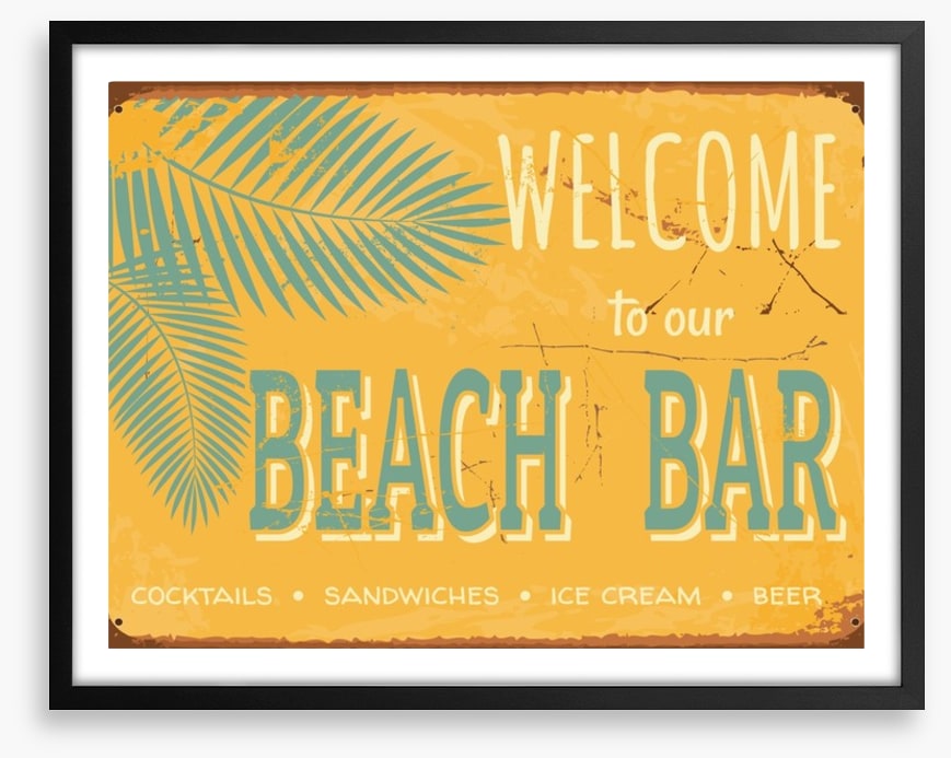 Vintage beach bar