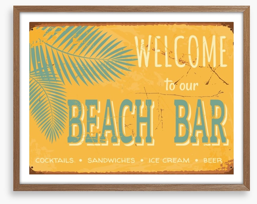 Vintage beach bar