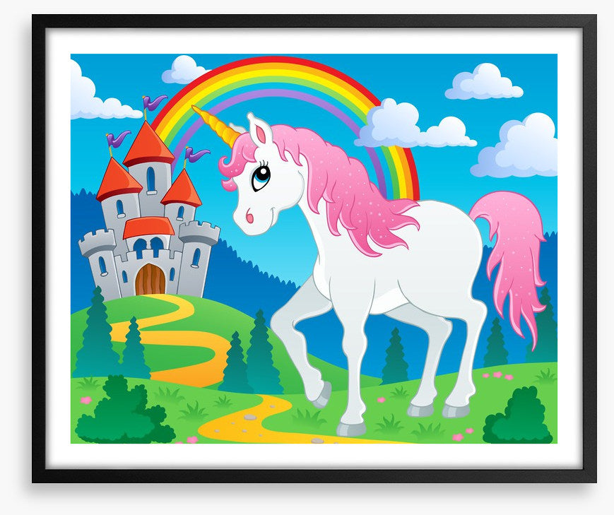 Rainbow castle unicorn