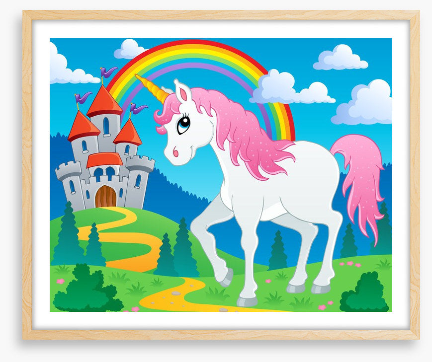 Rainbow castle unicorn
