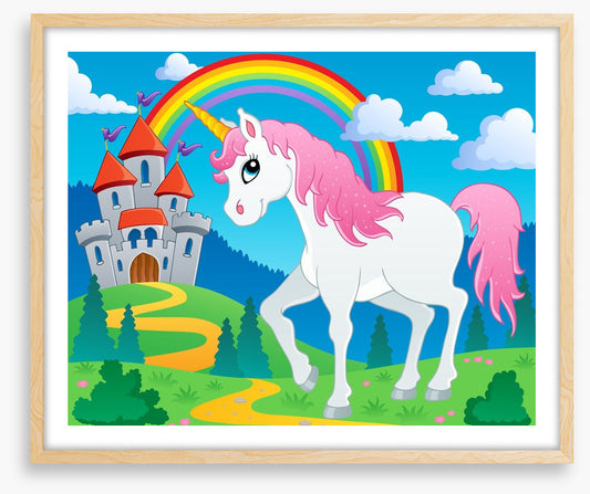 Rainbow castle unicorn