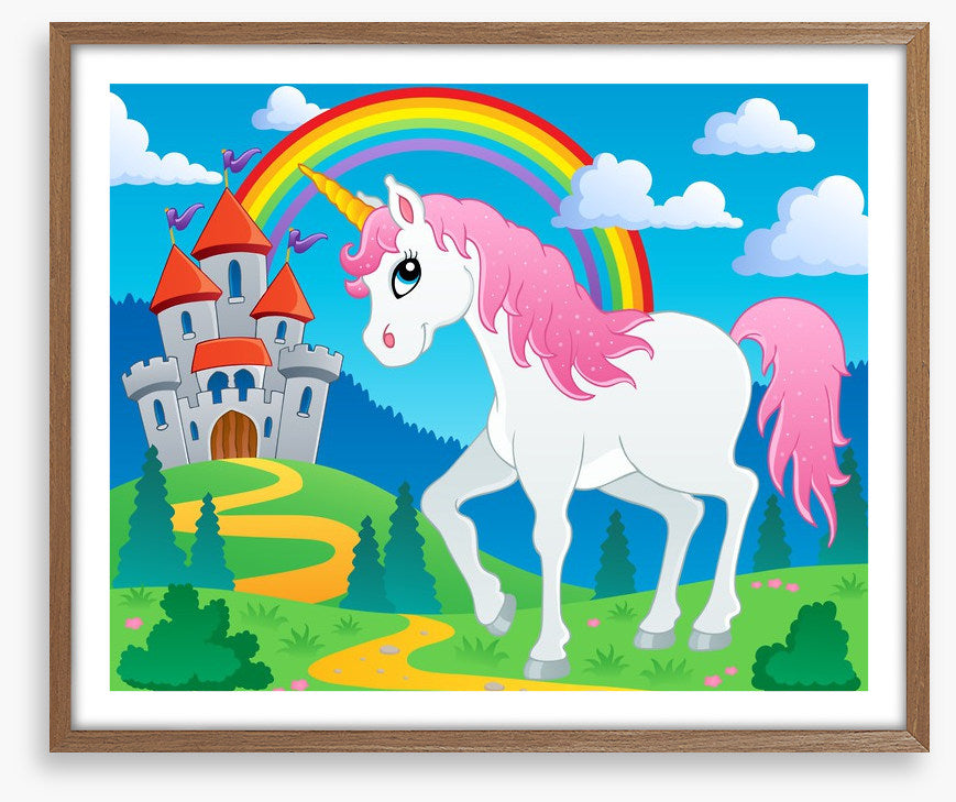 Rainbow castle unicorn