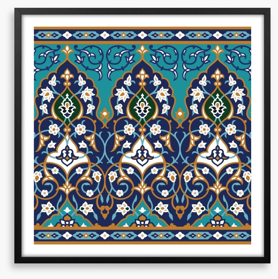 Islamic flower border