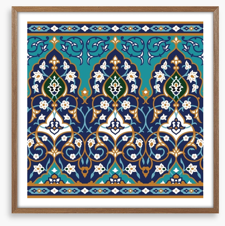 Islamic flower border