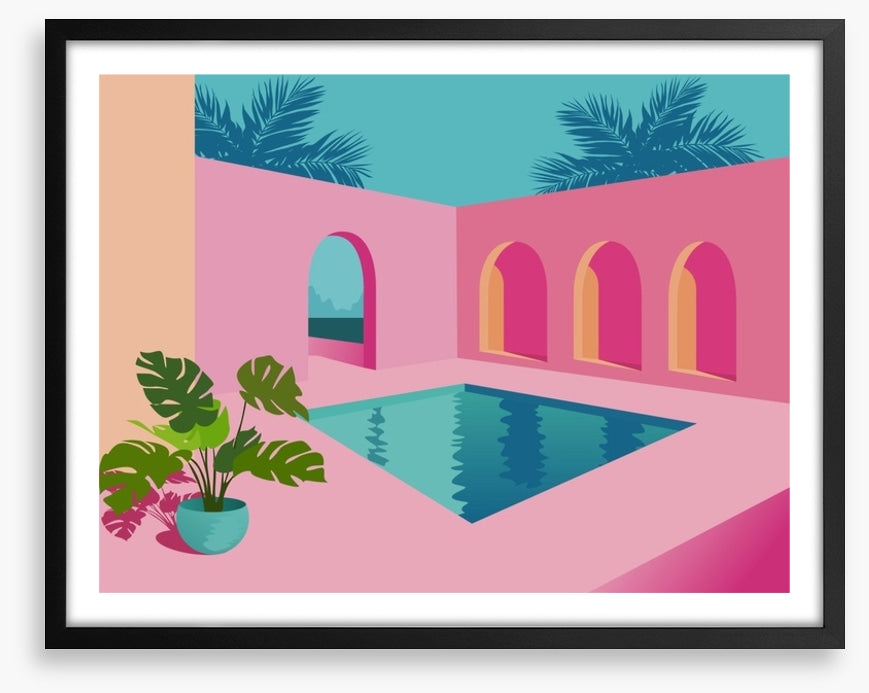 Planted by the pool