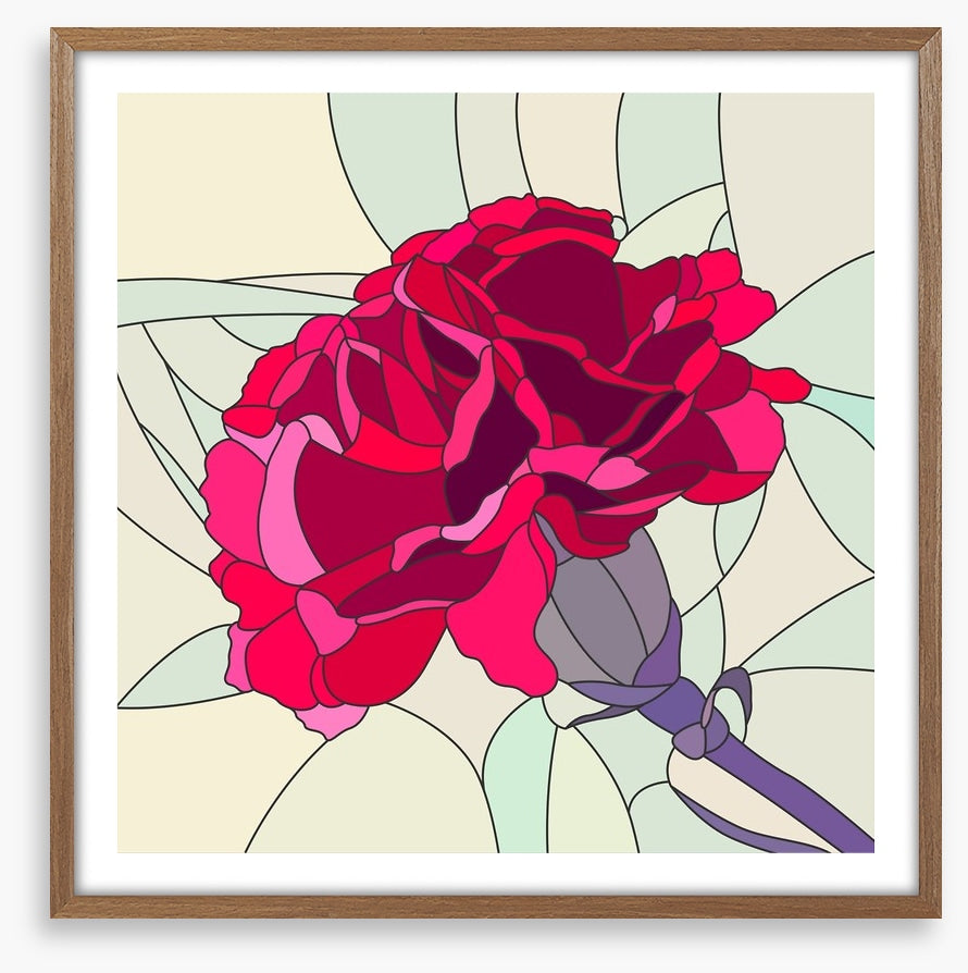 Red carnation mosaic
