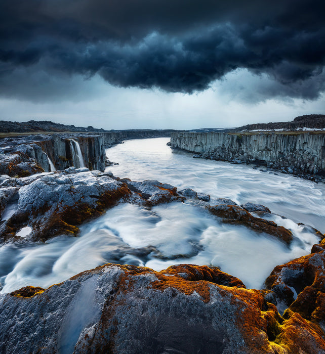 Under an ominous sky