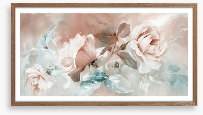 Peach rose trio