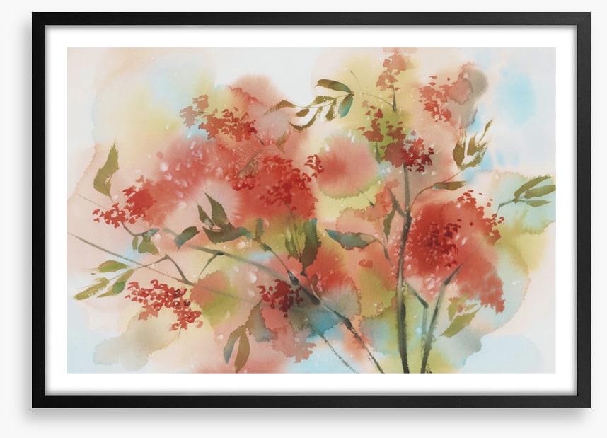 Rowan berry aquarelle